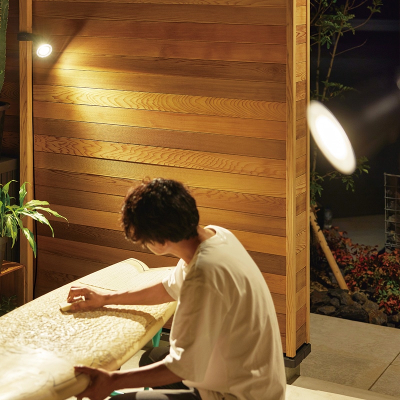 ポイント10倍    ガーデンライト LED 明るい LEDIUS HOME 木 アップライト   ひかりノベーション 木のひかり 基本セット  A - 17