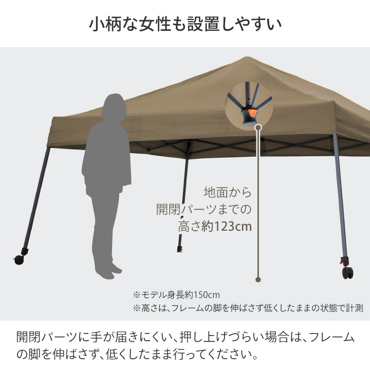 希少！！】 タカショー カーキ EGプッシュテントサイドシート SHR-C02K テント 家庭用除雪用品 