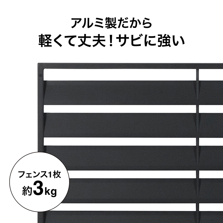 タカショー ラティス フェンス 目隠し 目かくし 境界 DIY メッシュフェンス目かくしアルミフェンス 1200 チャコールグレー ブラウン 4枚組 /中型の画像
