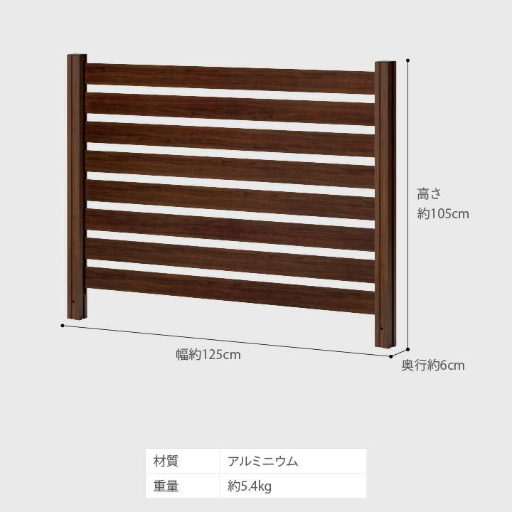 目かくし DIY タカショー 福袋 / 美WOODボーダーフェンス 基本セット コンクリート用 ナチュラルウッド ブラウンウッド ミルキーウッド /中型｜garden｜13