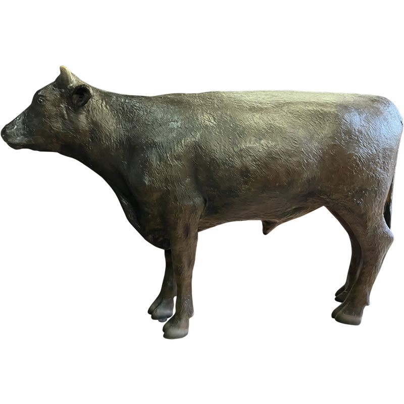 原寸大の黒毛和牛 オブジェ 動物 牛 黒毛 和牛 置物 大型 店舗