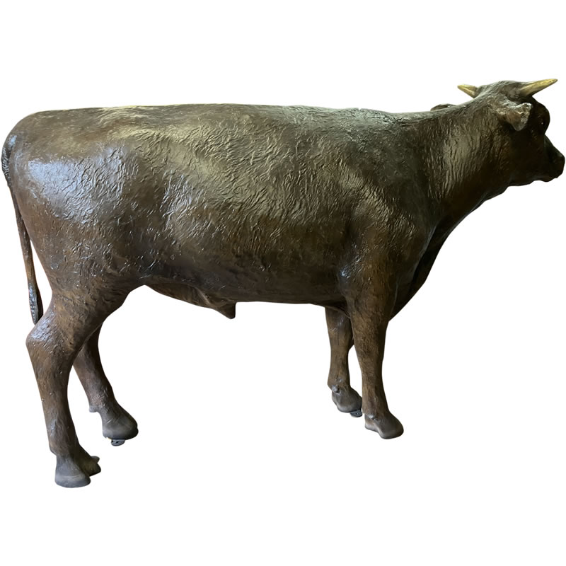 原寸大の黒毛和牛 オブジェ 動物 牛 黒毛 和牛 置物 大型 店舗 黒
