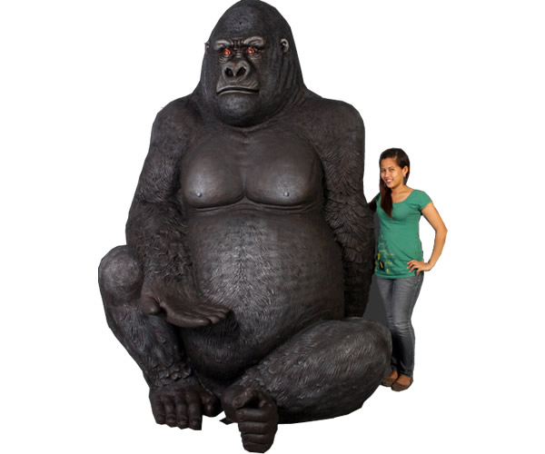 巨大 シルバーバックゴリラ 実物大 大きい マウンテンゴリラ 置物