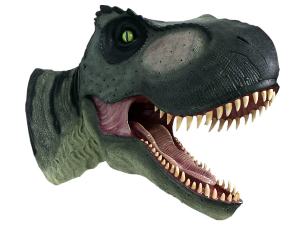FRPアート 巨大 T-Rexの頭部 恐竜 顔 爬虫類 動物 目立つ ウォールデコ