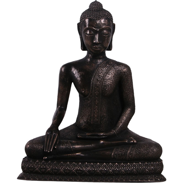 バンコク風 仏陀 ブッダ像 高さ83cm ブロンズ像風 神様 仏像 釈迦