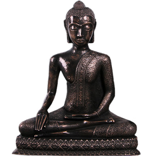 バンコク風 仏陀 ブッダ像 高さ83cm ブロンズ像風 神様 仏像 釈迦