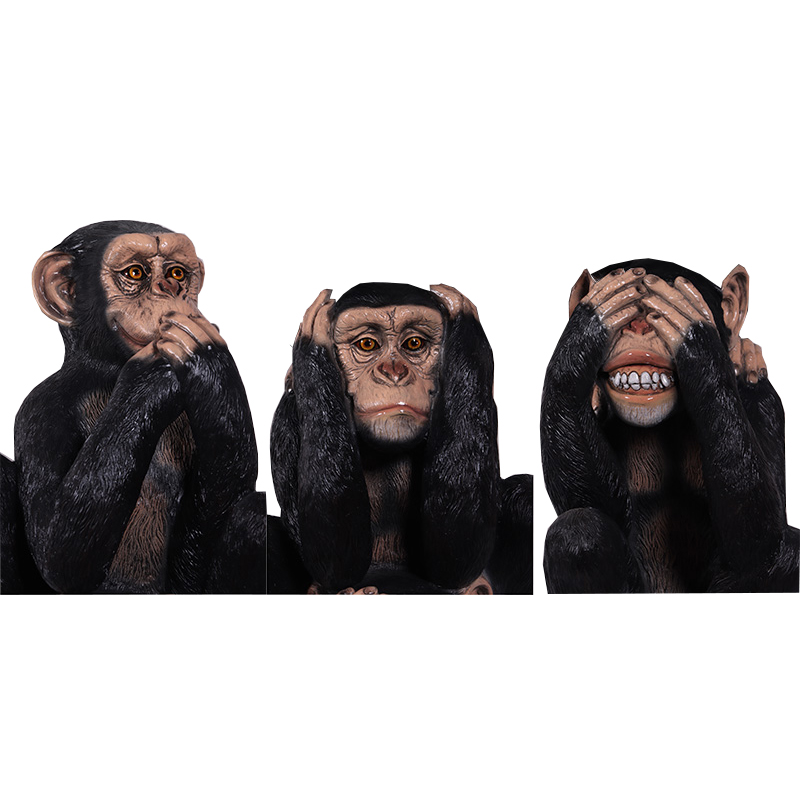 見ざる聞かざる言わざるモンキータワー チンパンジー 猿 サル 動物