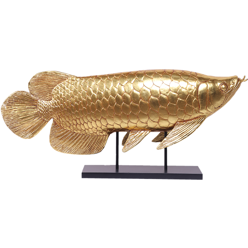 アロワナ ゴールド リアル 海洋生物 金色 熱帯魚 FRP アニマル
