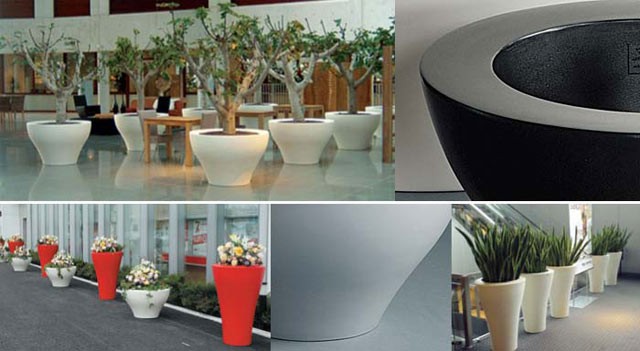 イタリア製デザインプランター ミング ハイ 高さ100cm×直径66cm セラルンガ 植木鉢 MADE IN ITALY 鉢、プランターカバー 