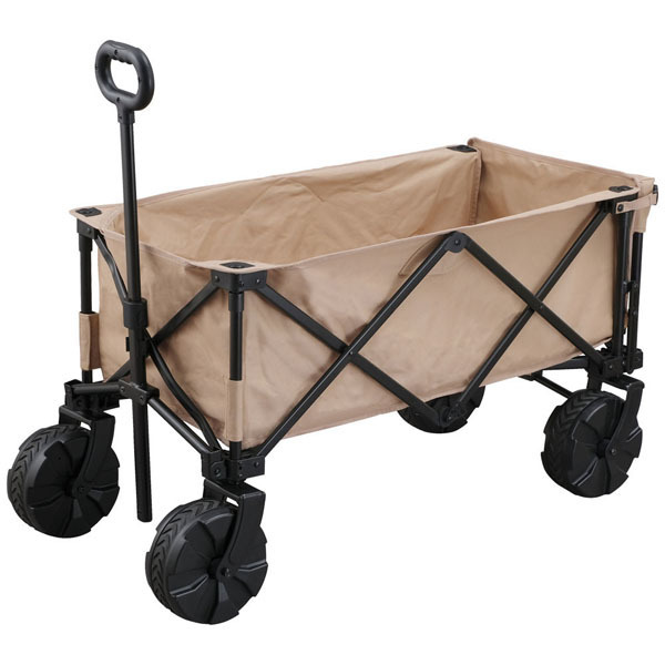 キャリーワゴン タイヤ 極太 キャリーカート アイリスオーヤマ * アウトドアワゴン ODW-980  折りたたみ 大容量  キャンプ用品 悪路に強い キャンプ アウトドア レジャー ソロキャンプ BBQ コンパクト収納 HUGEL ヒューゲル 新生活 HUGEL（アイリスオーヤマ） キャリーワゴン キャリーカート アウトドア