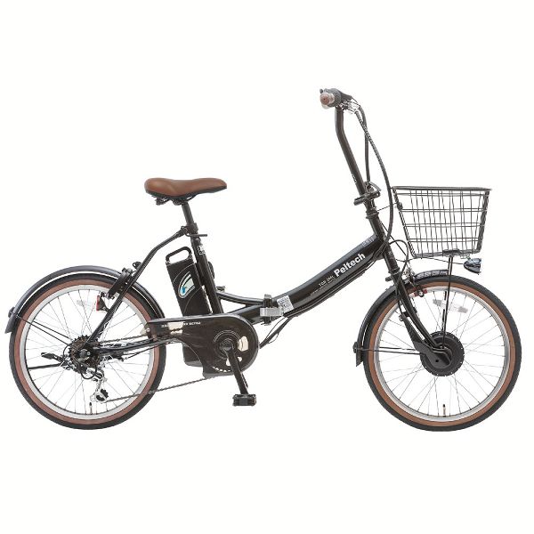 PELTECH折り畳み電動アシスト自転車 20インチ 外装6段変速 12.0Ah