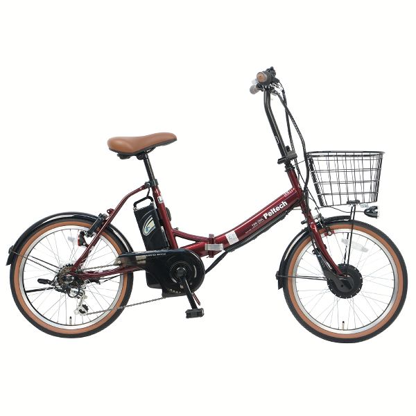 PELTECH折り畳み電動アシスト自転車 20インチ 外装6段変速 12.0Ah