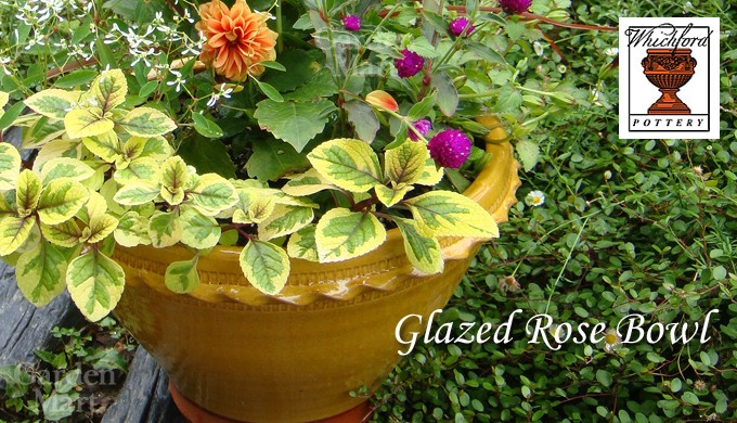 ウィッチフォード 植木鉢 グレイズド ローズボウル 直径37cmサイズ 
