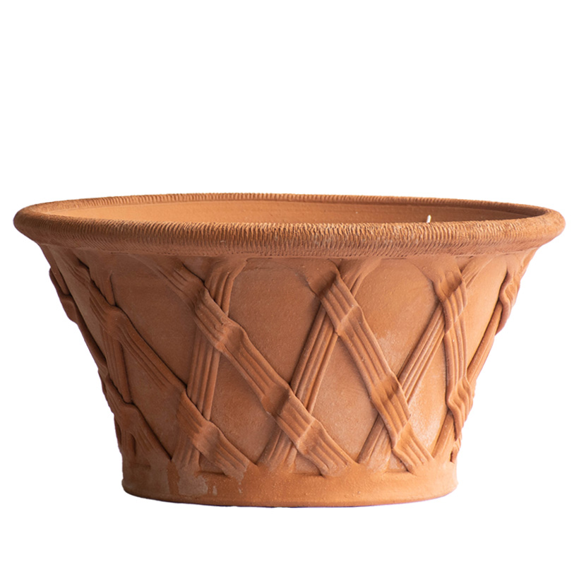 ウィッチフォード 植木鉢 ラティスハーフポット 直径42cmサイズ Whichford Pottery