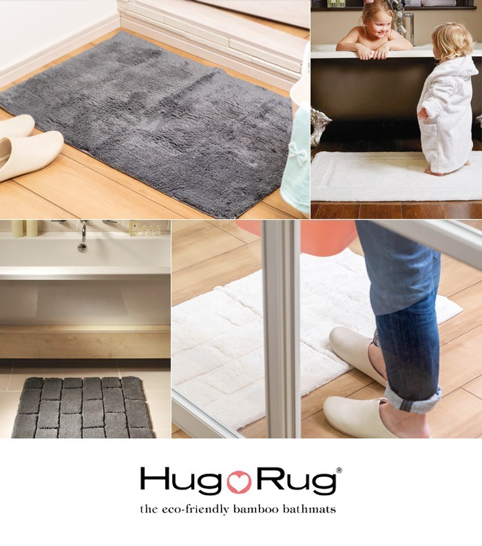 やわらかリッチな竹製 Bamboo バスマット 50x80cm HugRug ハグラグ