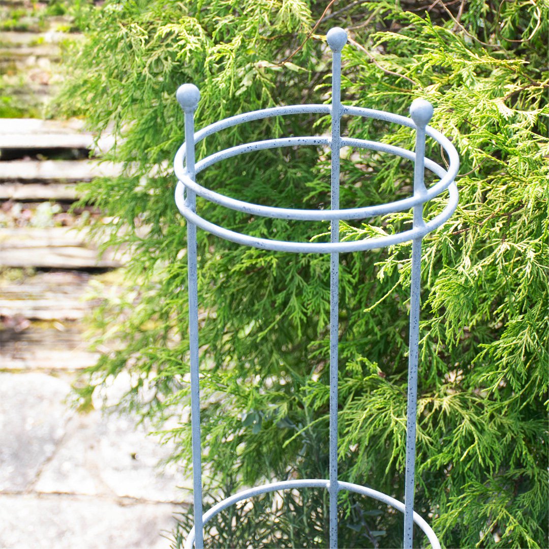 日本製 アイアン オベリスク スフィア スリム ジンク 1.0m トピアリー