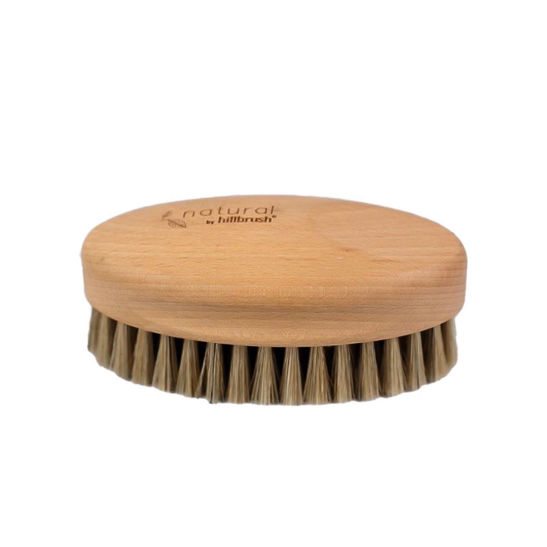 イギリス製 ヒルブラシ 靴磨き用 ラージ シューシャインブラシ ソフト HBN118 HBN119 Natural by Hillbrush 馬毛ブラシの画像