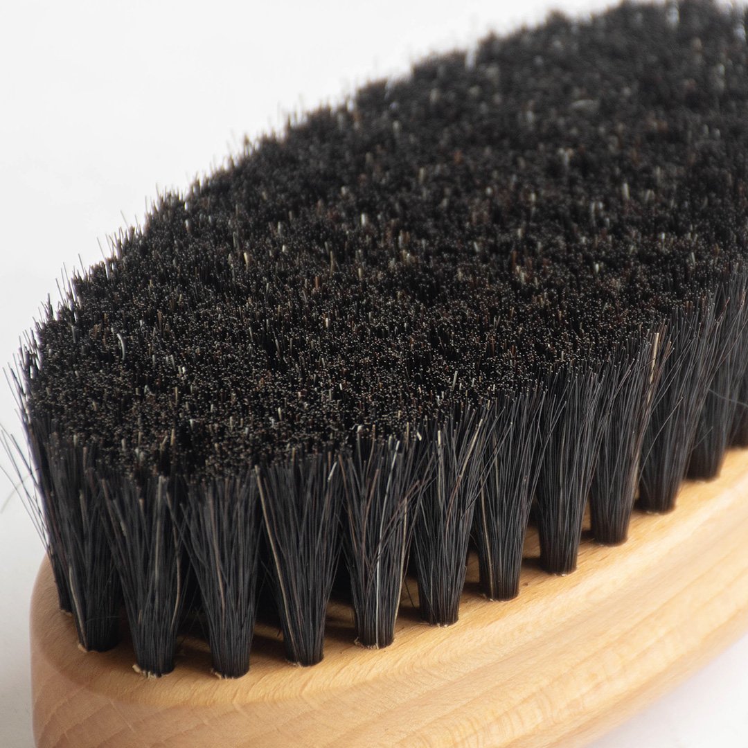 イギリス製 ヒルブラシ 靴磨き用 ラージ シューシャインブラシ ソフト HBN118 HBN119 Natural by Hillbrush 馬毛ブラシの画像