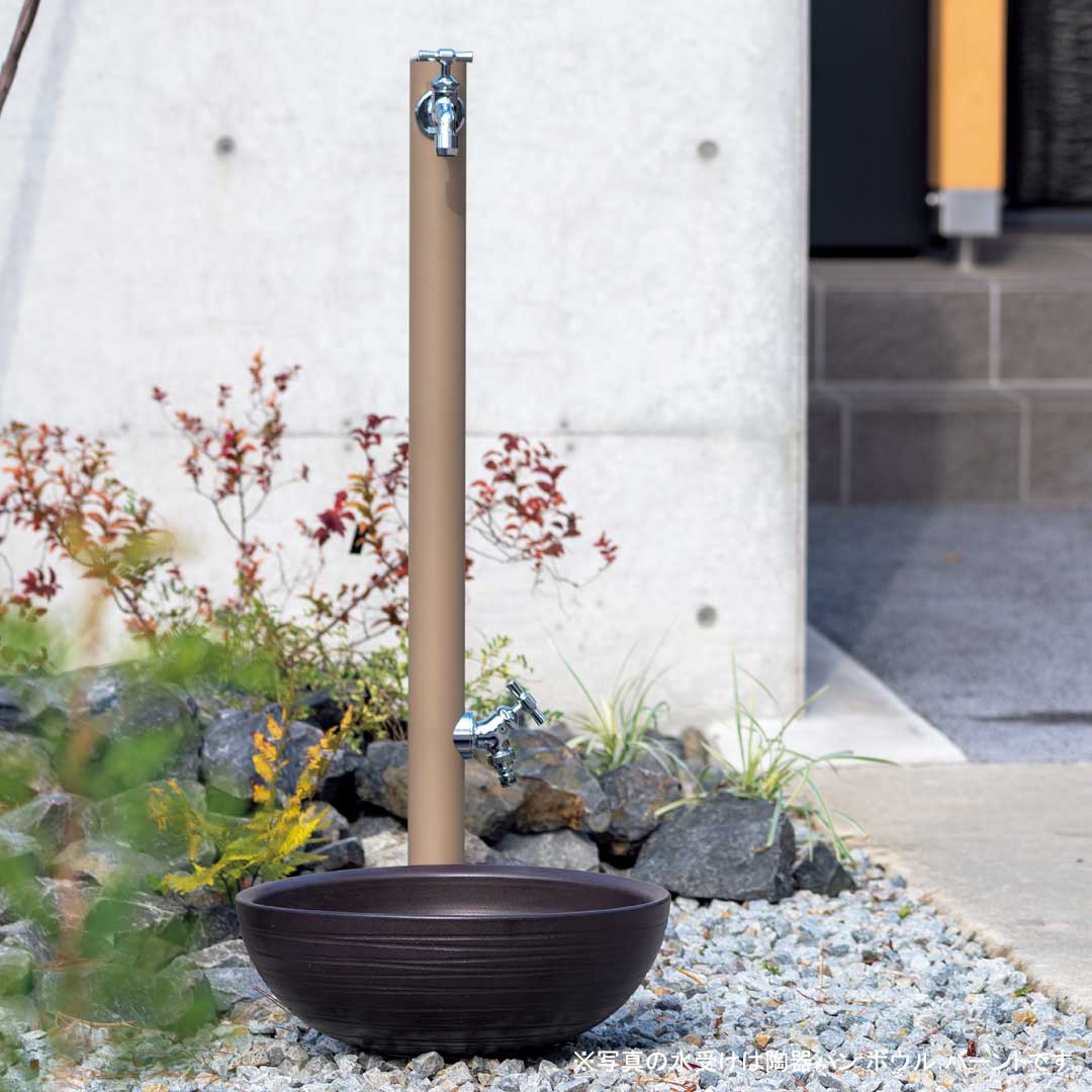 ウォータービュー マルコ マルコポール(2口) + 蛇口シルバー 陶器パン