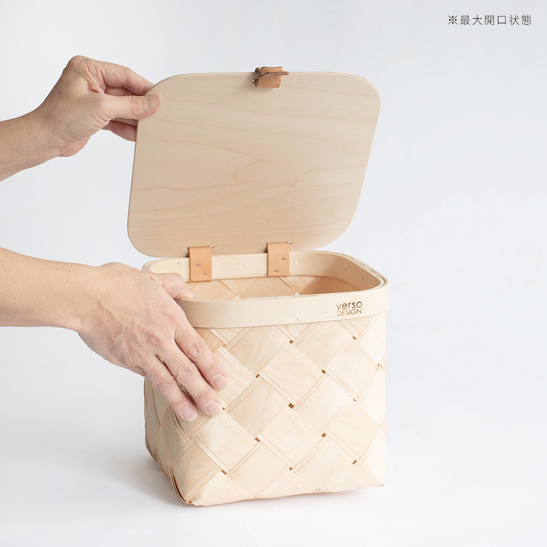 北欧インテリアポイント10倍』LASTU Basket + Lid S beige蓋付き