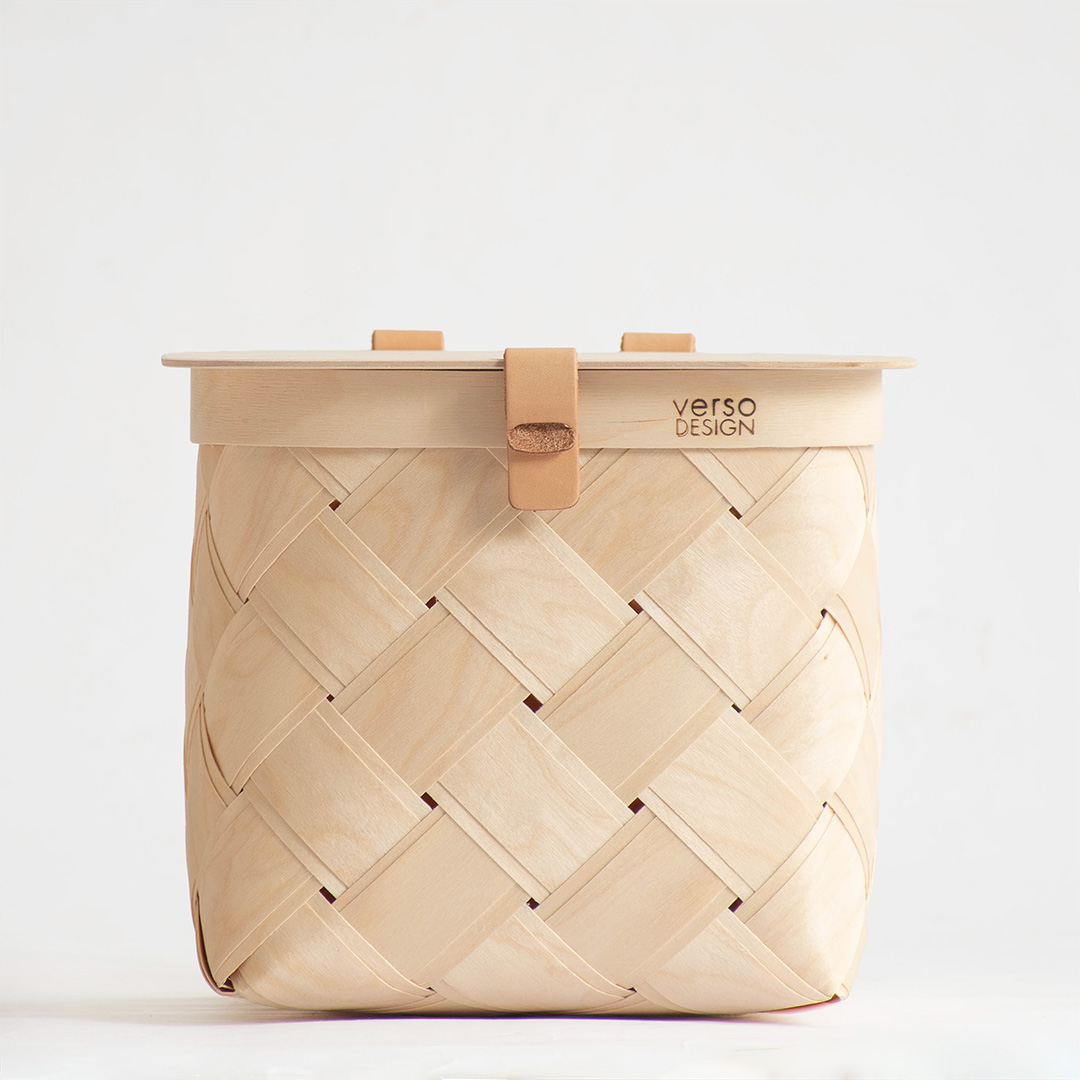 北欧インテリアポイント10倍』LASTU Basket + Lid S beige蓋付き
