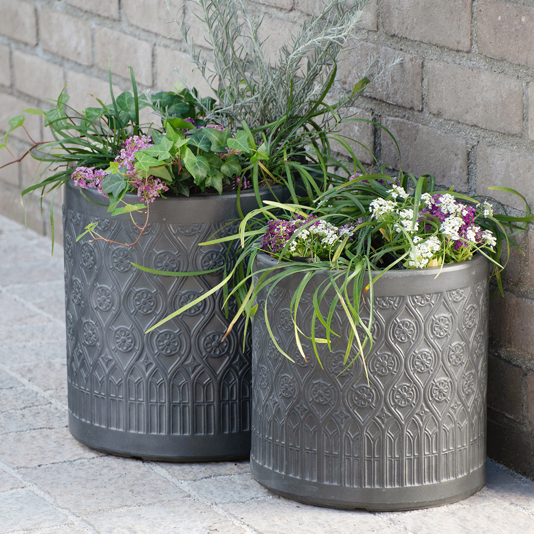 植木鉢 軽量ファイバークレイ製 プランター Moroccanm Cylinder モロッカンシリンダー 直径27cmサイズ ※在庫限り｜gardenmart