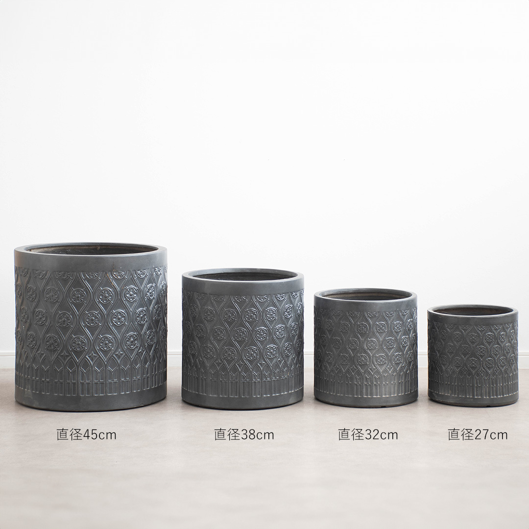 植木鉢 軽量ファイバークレイ製 プランター Moroccanm Cylinder モロッカンシリンダー 直径27cmサイズ ※在庫限り｜gardenmart｜06