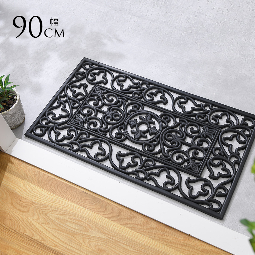 玄関マット 屋外 ラバーマット 90×50cm ドアマット マット