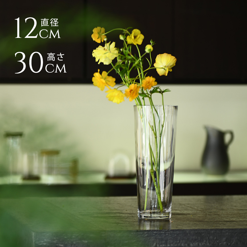 Clay（クレイ） ガラス 花瓶 透明 北欧 シンプル 花瓶 ガラス EURO