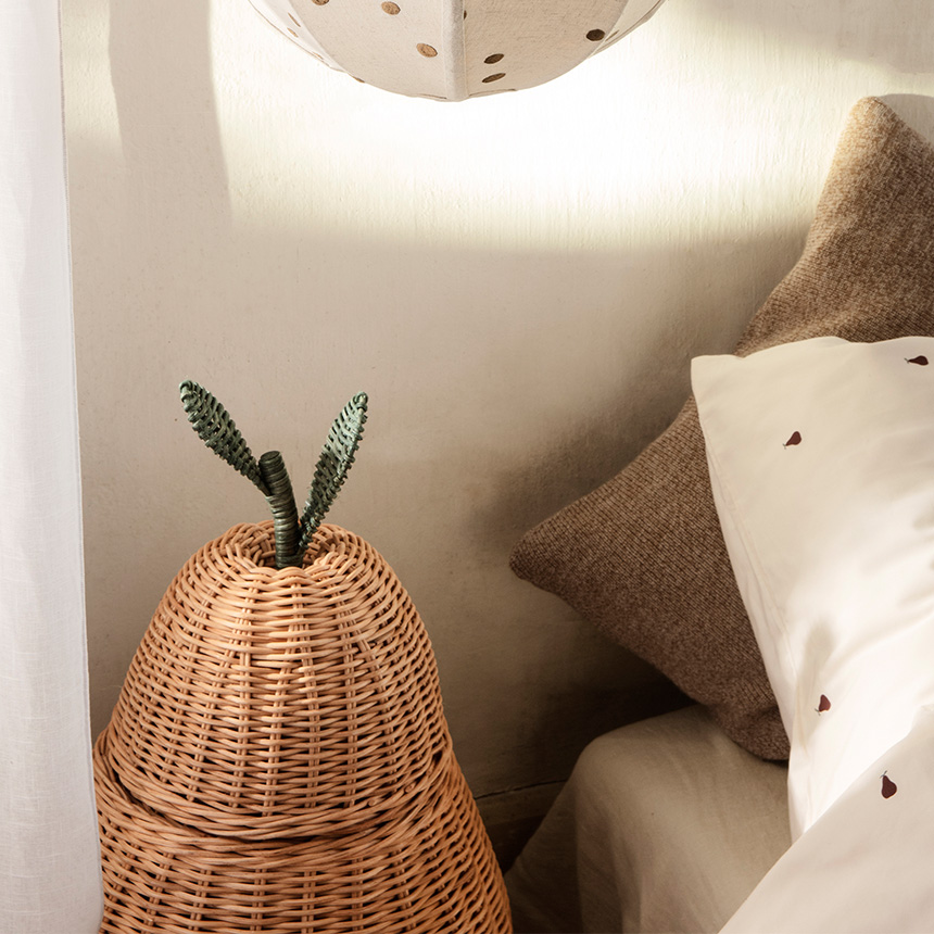 ferm LIVING ファームリビング 梨 洋ナシ 北欧 インテリア 収納 籠 ferm LIVING Pear Braided Storage 洋ナシのカゴ Lサイズ