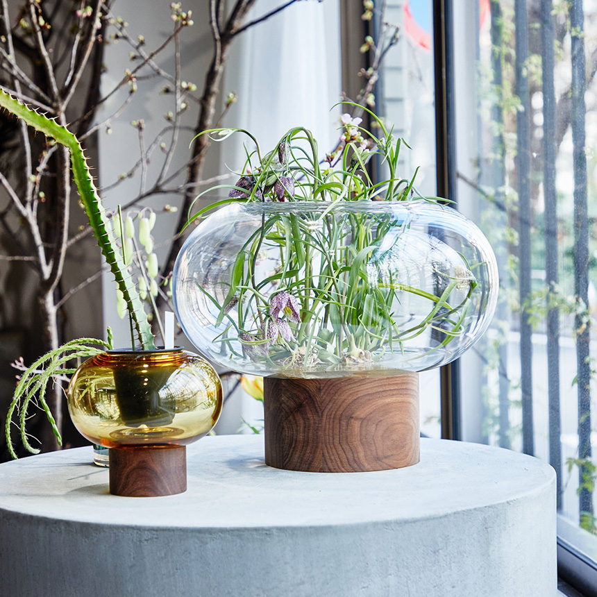 LSA International フラワーベース Oblate オブレート 花瓶