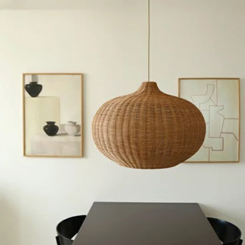 IOMMJÄNGE オッミェンゲ ペンダントランプシェード　3個 ferm LIVING ファームリビング Braided ラタン ランプシェード ベリー