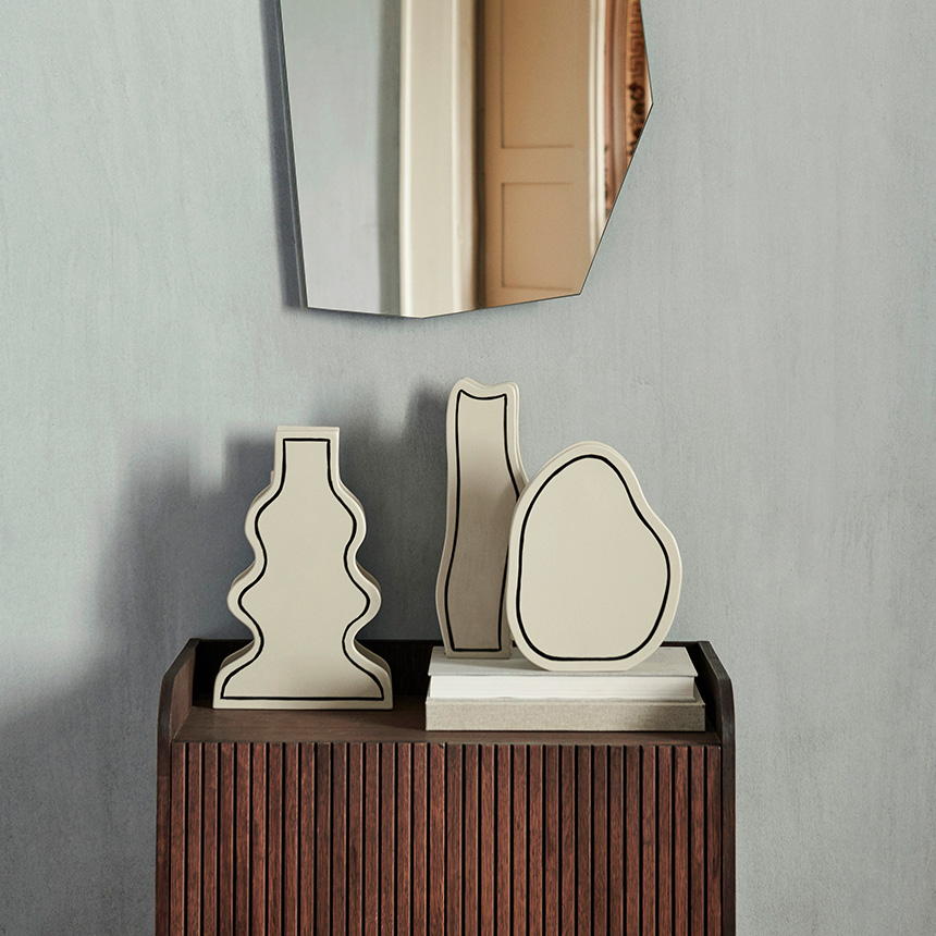 ferm LIVING ファームリビング 二次元アートの不思議な花瓶 ペースト