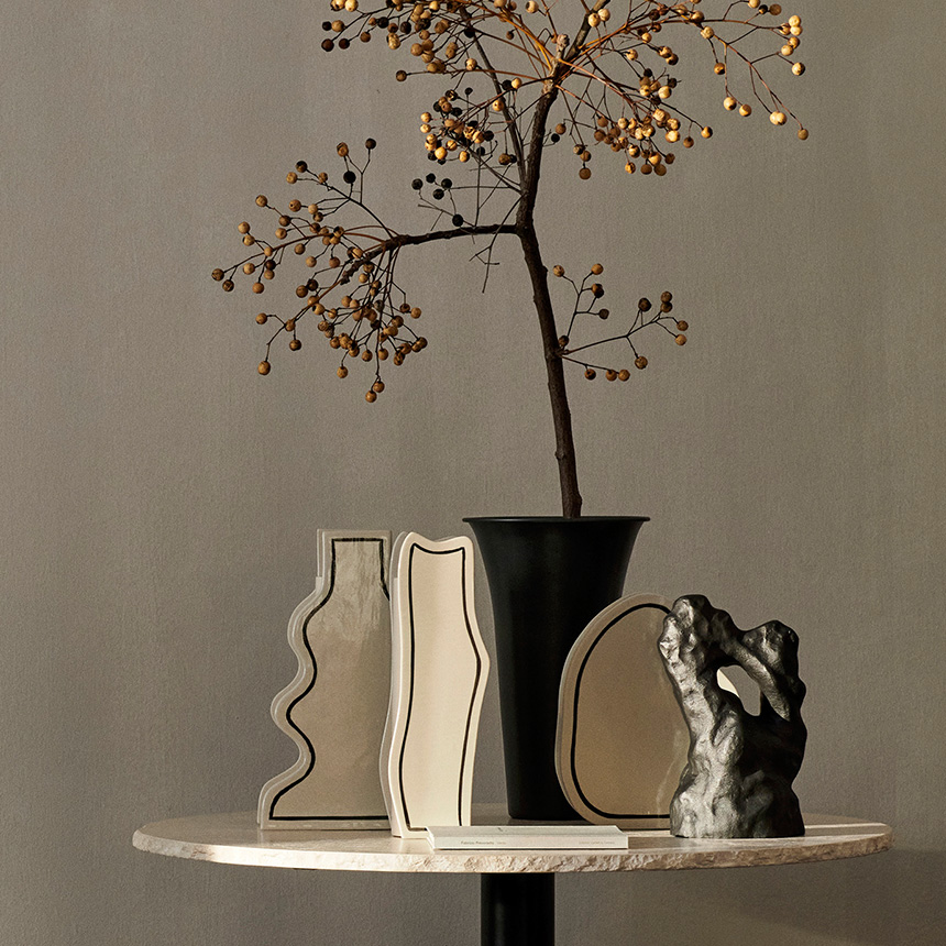 ferm LIVING ファームリビング 二次元アートの不思議な花瓶 ペースト