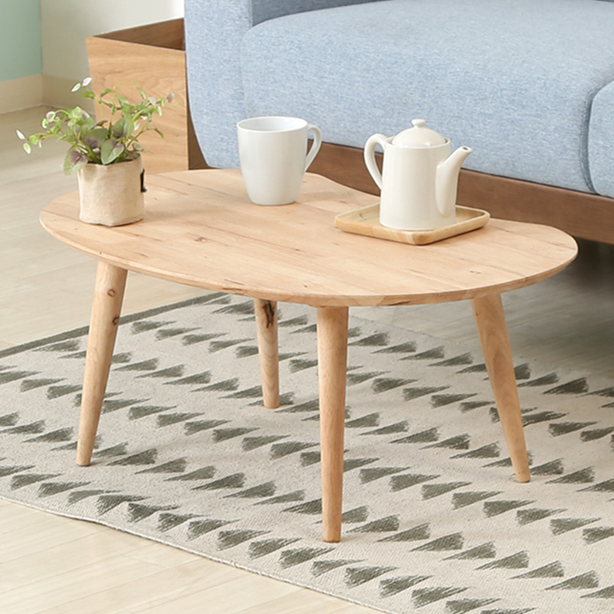 ローテーブル 木製 楕円 おしゃれ Natural Signature 天然木 センター