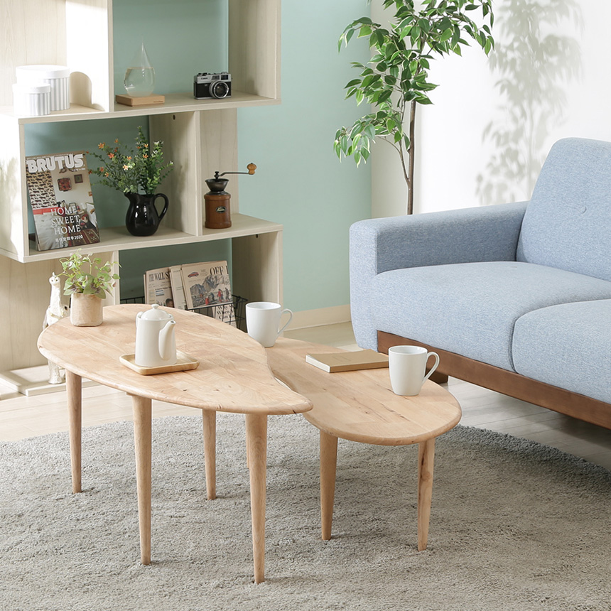 ローテーブル おしゃれ セット 北欧 Natural Signature 木製 センター