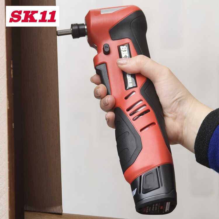 穴あけ ネジ締め 藤原産業 SK11 充電アングルインパクトドライバー