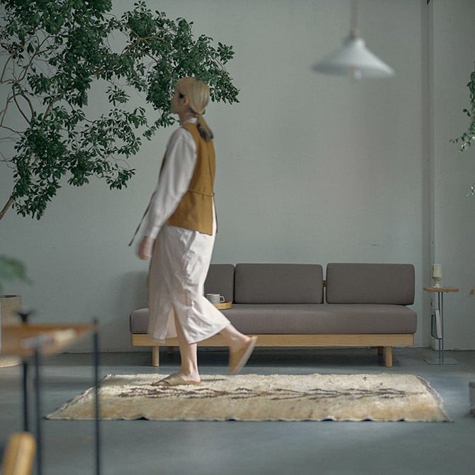 SIEVE シーヴ morning daybed sofa ソファ 3人用 肘掛けなし おしゃれ シンプル リビング カバーリング ファブリック おしゃれ アームレス 家具 