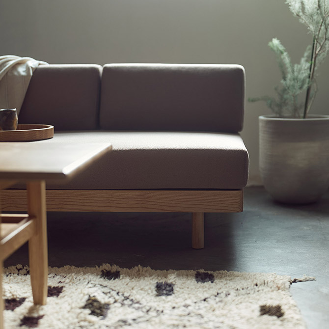 SIEVE シーヴ morning daybed sofa ソファ 3人用 肘掛けなし おしゃれ シンプル リビング カバーリング ファブリック おしゃれ アームレス 家具 
