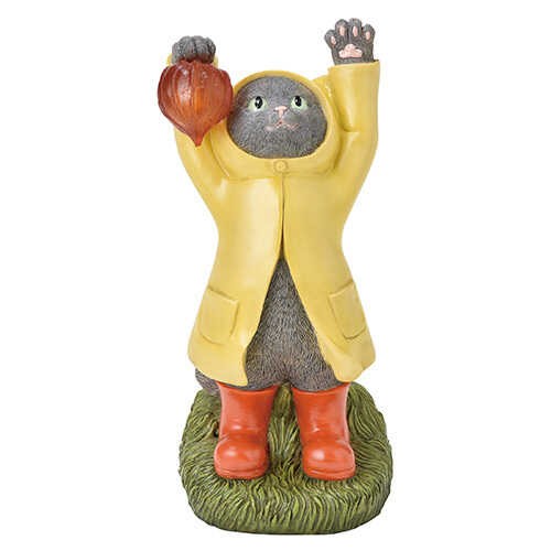 ソーラーライト おしゃれ ガーデン 光 センサー かわいい オブジェ 充電 太陽光 ガーデンライト ソーラー 屋外 雨がっぱネコ Mpg 34 ガーデン用品屋さん 通販 Yahoo ショッピング