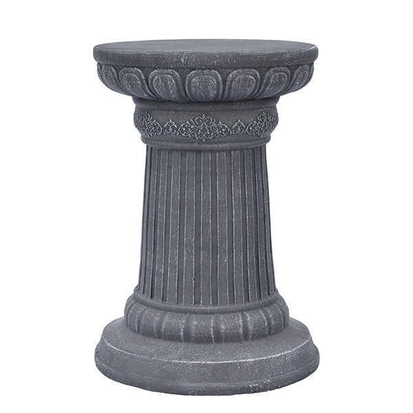 ローマ風 フラワースタンド 神殿コラム ラウンド L 花台 アンティーク おしゃれ ガーデニング 雑貨 柱 鉢、プランターラック 