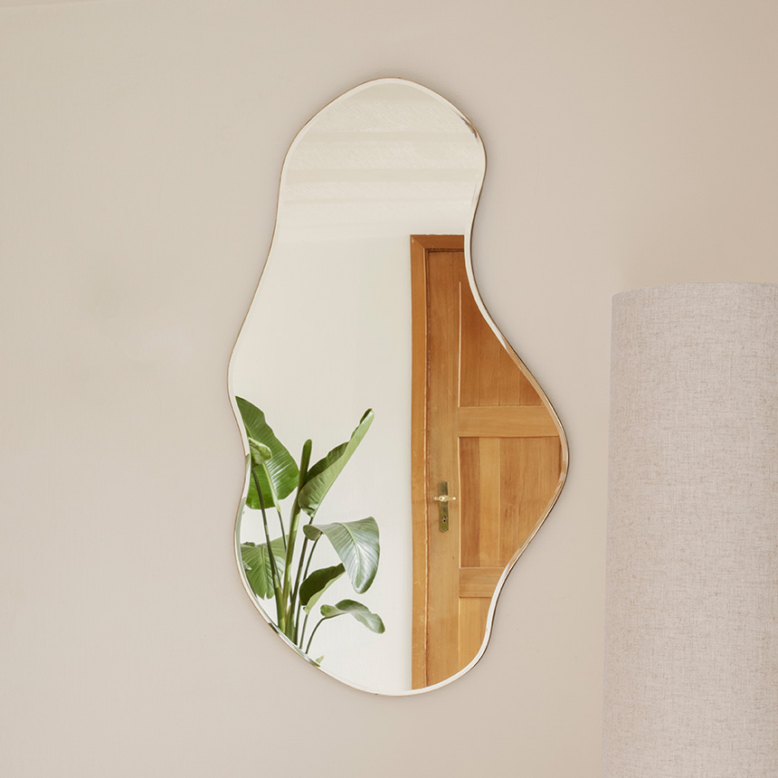 ferm LIVING 壁掛けミラー Pond Mirror ポンドミラー L 壁掛け 鏡 北欧