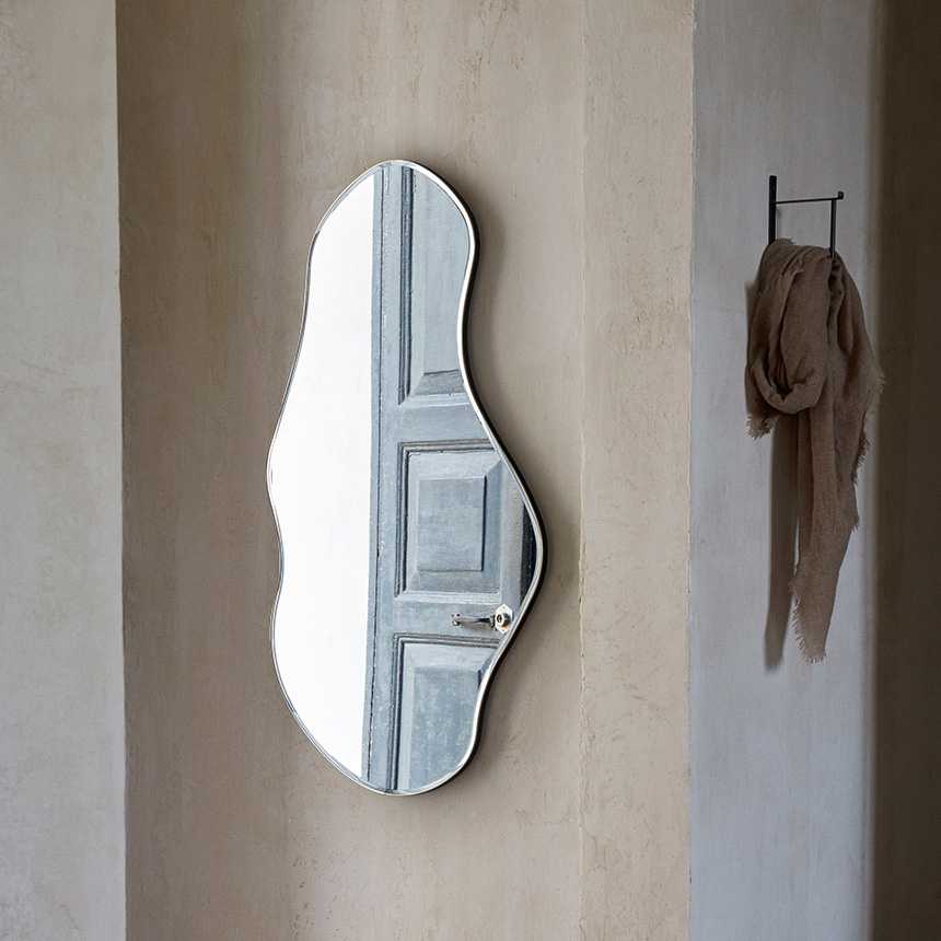 ferm LIVING 壁掛けミラー Pond Mirror ポンドミラー L 壁掛け 鏡 北欧