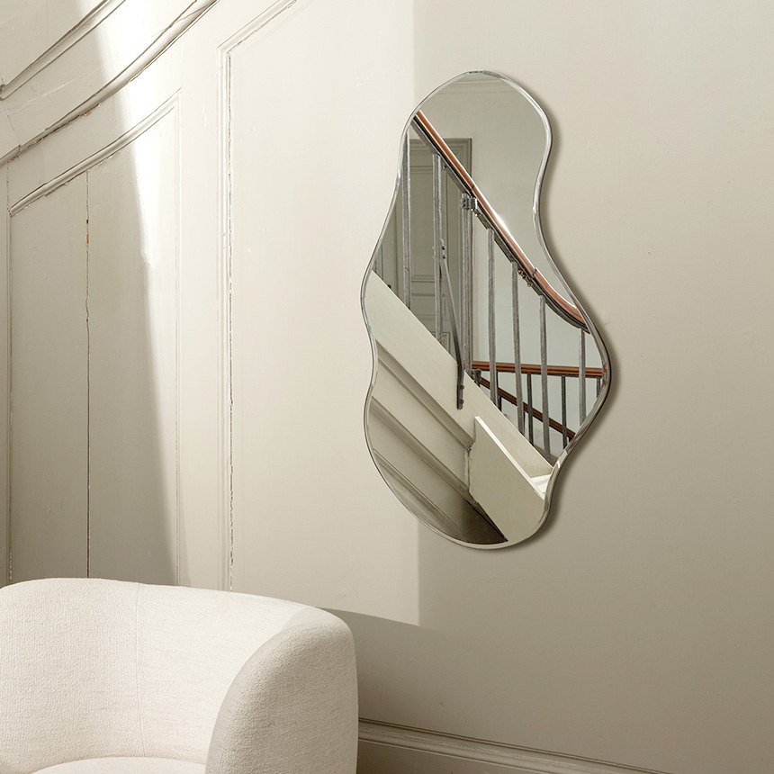 FERM LIVING ferm 壁掛けミラー Pond Mirror ポンドミラー L 壁掛け 鏡