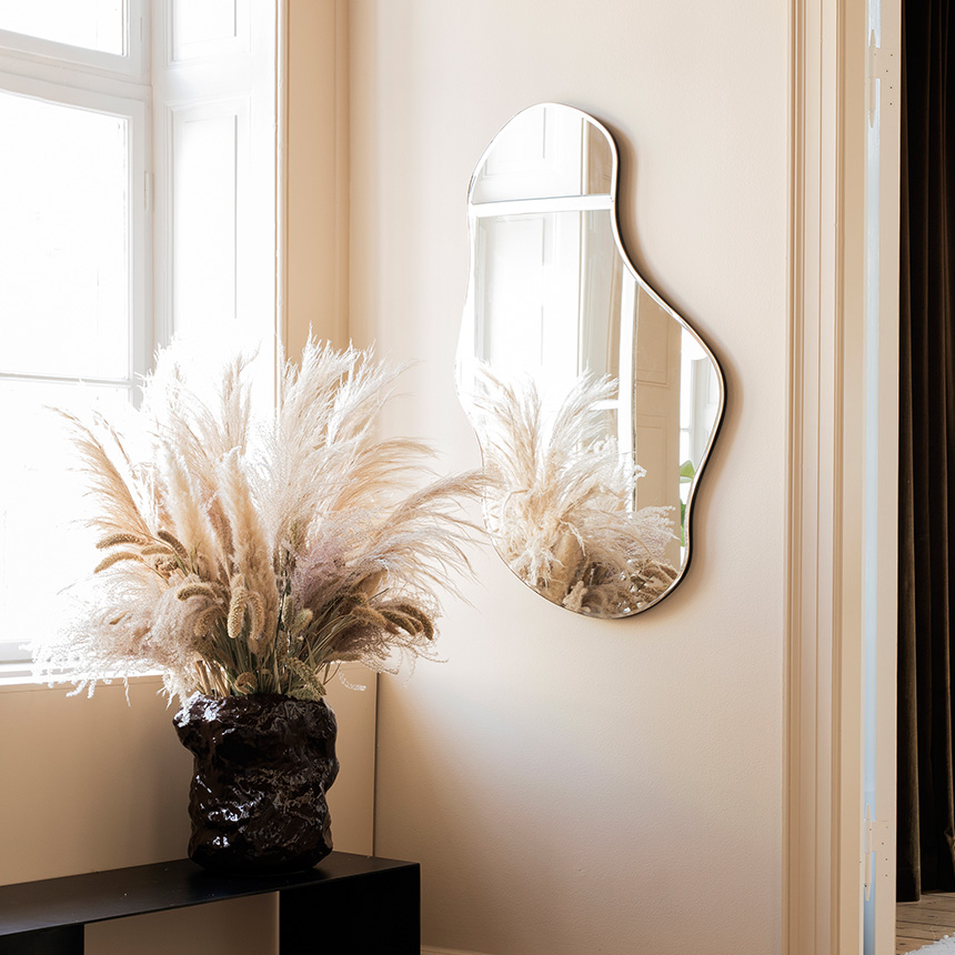 美品　Pond Mirror壁掛けミラー ferm LIVING 壁掛けミラー Pond Mirror ポンドミラー L 壁掛け