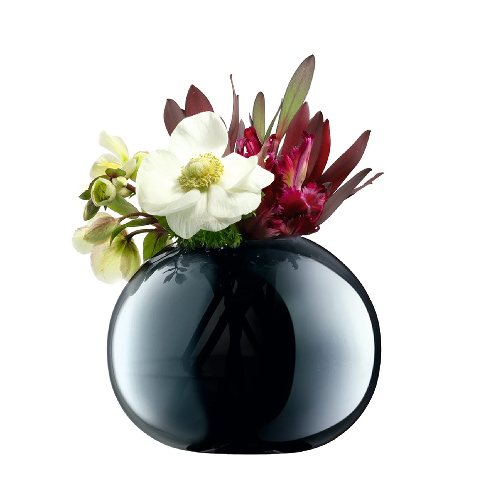 新品未使用‼️LSA International 黒い花瓶 球形 LSA International｜フラワーベース Epoque エポック 花瓶 H13.5cm