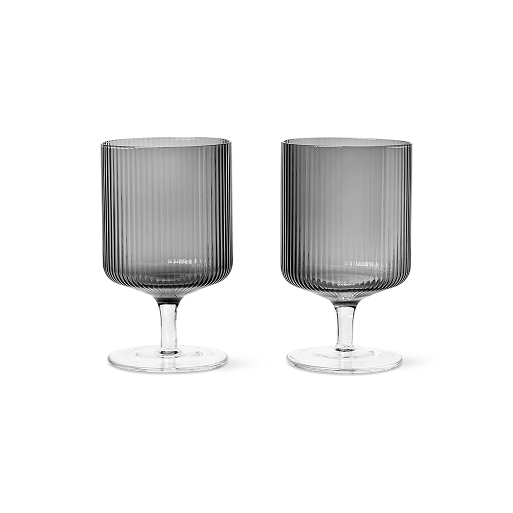 ferm LIVING ファームリビング Ripple リップル ワイングラス 2脚セット 北欧 グラス セット ワイン用 デザートカップ 雑貨  キッチン