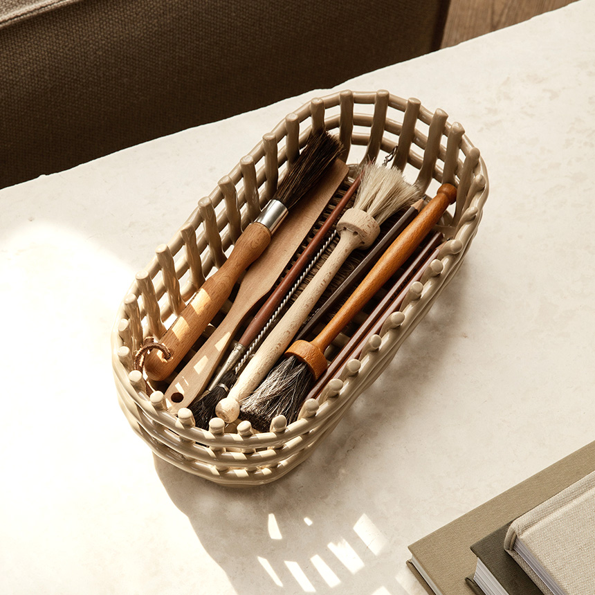 FERM LIVING ferm ファームリビング セラミック バスケット オーバル