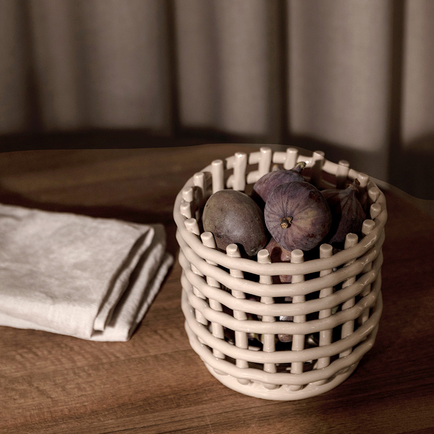 ferm LIVING ファームリビング セラミック バスケット スモール ferm LIVING ファームリビング セラミック バスケット スモール