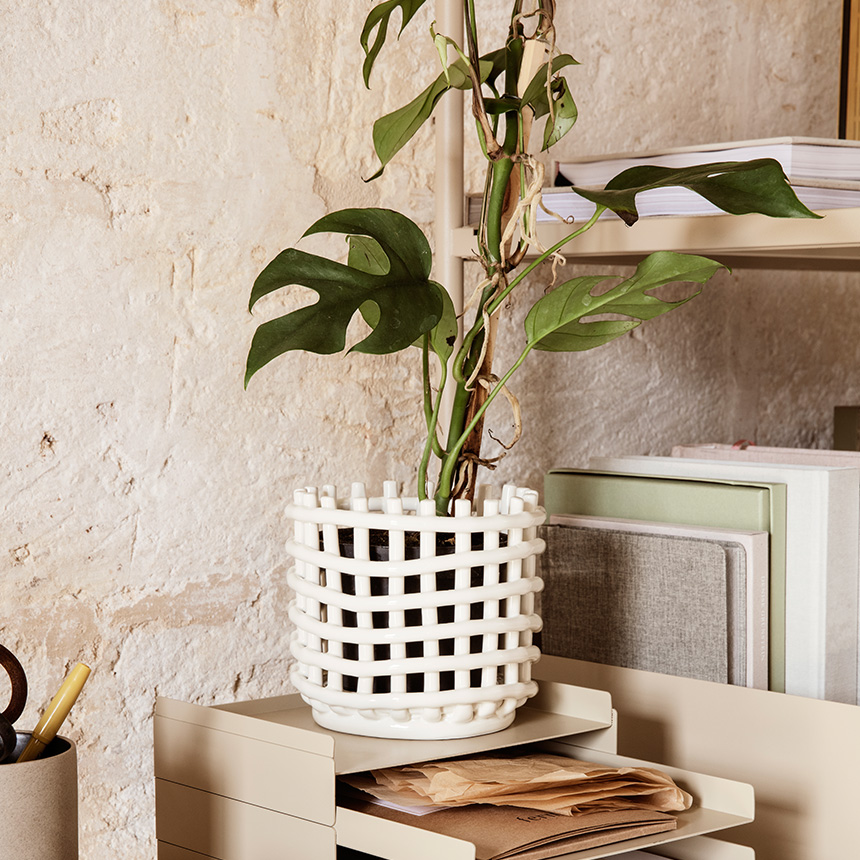 ferm LIVING ファームリビング セラミック バスケット スモール
